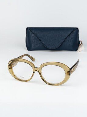 Loewe Women Eyeglasses Dark Green Oval LW50089I 096 NEW AUTHENTIC